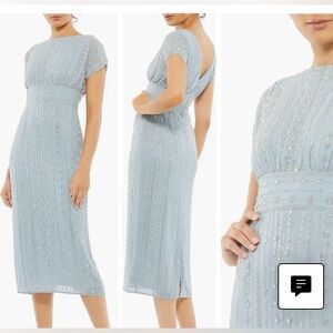 Mac Duggal Blue Cocktail/Evening Dress